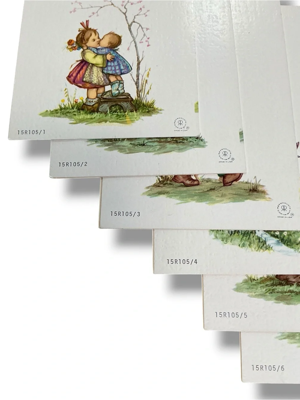 Set of 13 Vintage Anneliese Little Helpers Greeting Cards